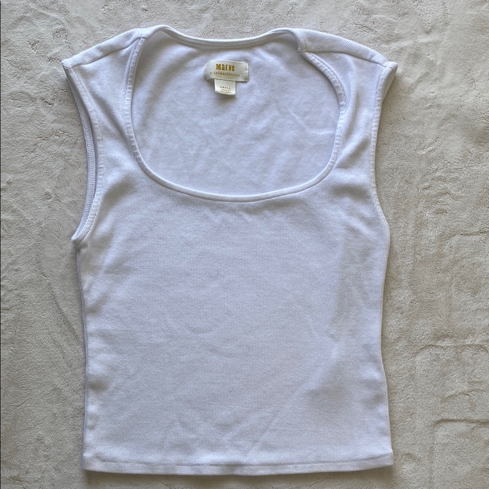 Maeve by Anthropology white tank top